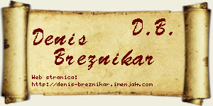 Denis Breznikar vizit kartica